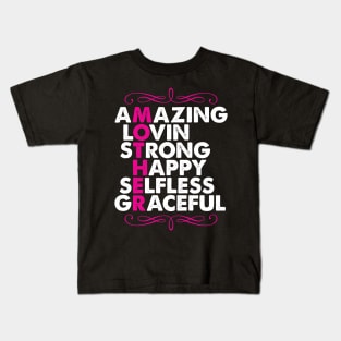 'Amazing-Loving-Strong Mother Shirt' Mother's Day Gift Kids T-Shirt